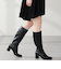 スクエアトゥチャンキーヒールロングブーツ/51501