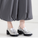 厚底ヒールローファー/61106
