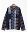 【チャイハネ】チェックパッチワークシャツ