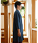 【カヤ】書生バンドカラーロングシャツ