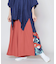 【カヤ】花版画八掛パンツ