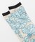 【カヤ】花装い浅葱 足袋型くつ下（25-28ｃｍ）