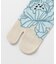 【カヤ】花装い浅葱 足袋型くつ下（25-28ｃｍ）