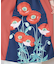 【カヤ】花版画八掛ワンピース