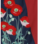 【カヤ】花版画八掛ワンピース