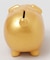 【カヤ】金の豚の貯金箱 大