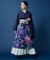 【カヤ】花々羽織付きワンピース