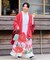 【カヤ】花々羽織付きワンピース