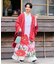 【カヤ】花々羽織付きワンピース
