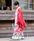【カヤ】花々羽織付きワンピース