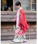 【カヤ】花々羽織付きワンピース