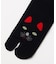 【カヤ】福猫 黒足袋型くつ下（25-28ｃｍ）