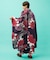 【カヤ】【UVカット加工】花舟振袖風羽織