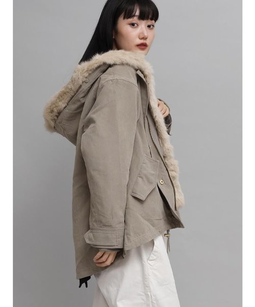 ファーフーテッドモッズロングアウター ファーフーデッドモッズアウター｜メドックの通販｜&mall