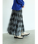ブロックチェックチュールスカート