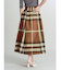 ビックチェックフレアスカート