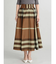 ビックチェックフレアスカート