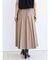 レザーライクタックフレアスカート