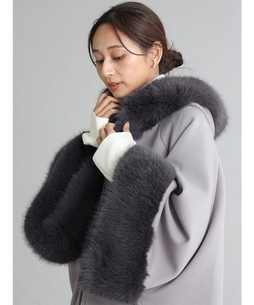 ポンチョライクファーコート｜メドックの通販｜&mall（アンドモール