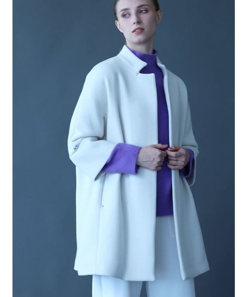 uncrave アンクレイヴ コクーンPコート メルトンウール カシミヤ ダブル uncrave アンクレイヴ コクーンPコート メルトンウール カシミヤ