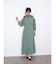 ショルダーカットジャガードドレス
