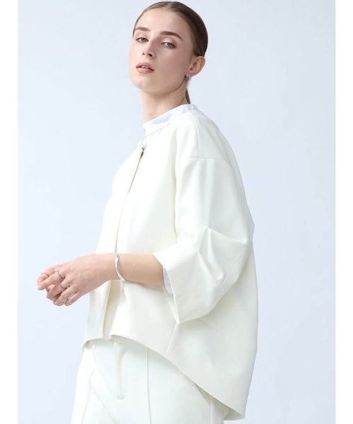 ニットジョーゼットアームギャザージャケット｜メドックの通販｜&mall