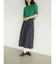 Reversible gather flare skirt