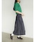 Reversible gather flare skirt