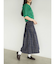 Reversible gather flare skirt