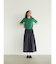 Reversible gather flare skirt