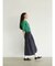 Reversible gather flare skirt