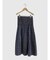 Reversible gather flare skirt