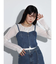 フロントジップデニムビスチェ