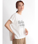 袖ロールプリントロゴTシャツ