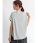 袖ロールプリントロゴTシャツ