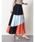 コットンミックスカラー配色パネルスカート