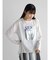 ドロストヘム箔ロゴロングTシャツ