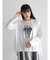 ドロストヘム箔ロゴロングTシャツ