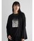 ドロストヘム箔ロゴロングTシャツ