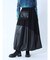 レザードッキングバルーンスカート