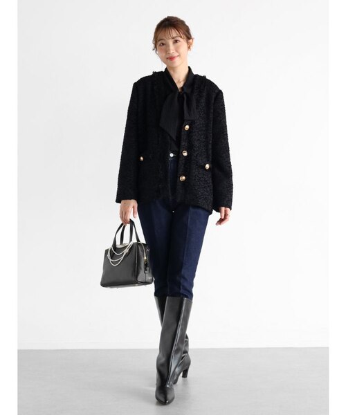 フリンジシャギーツイードジャケット｜メドックの通販｜&mall（アンド