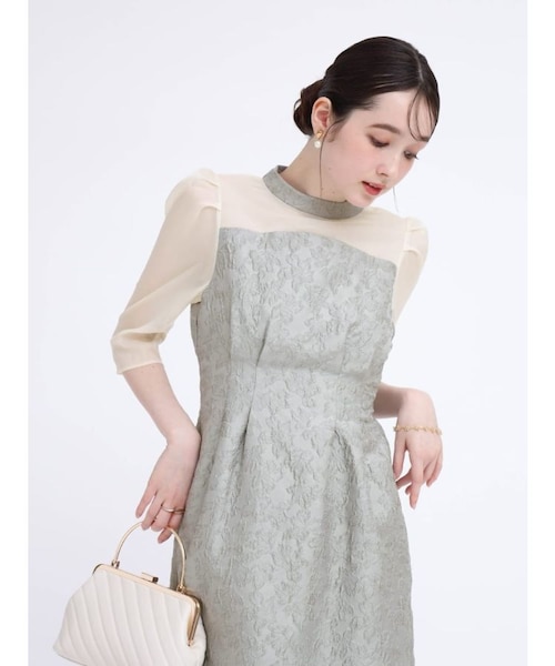 【未使用♡】RireFeteリルフェテ　ふくれジャガードバックリボンドレス　M ふくれジャガードバックリボンドレス｜メドックの通販｜&mall