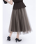 ビジューベルトチュールドレス（brown）