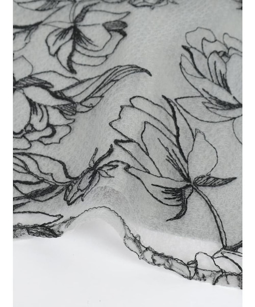 バルーンスリーブフラワー刺繍ドレス｜メドックの通販｜&mall