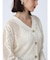 クロシェ編みニットカーディガン