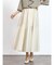 異素材切り替えフレアスカート
