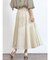 異素材切り替えフレアスカート