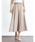 リネンライクウエストリブフレアスカート