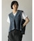 カットオフフリンジデニムベスト