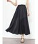 異素材切り替えフレアスカート